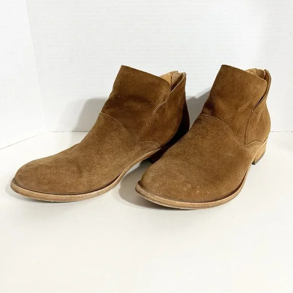 Kork-Ease Suede Ankle Booties Women’s 9.5 Brown Chelsea Slip-On With Back Zip - Picture 2 of 11